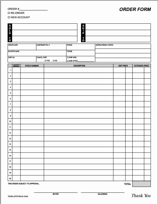 free printable change order forms