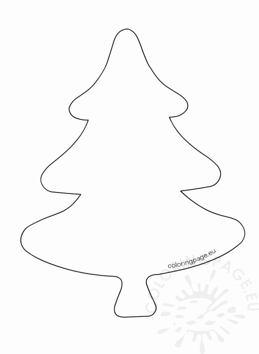 Free Printable Christmas Tree Template Beautiful Christmas Coloring Page