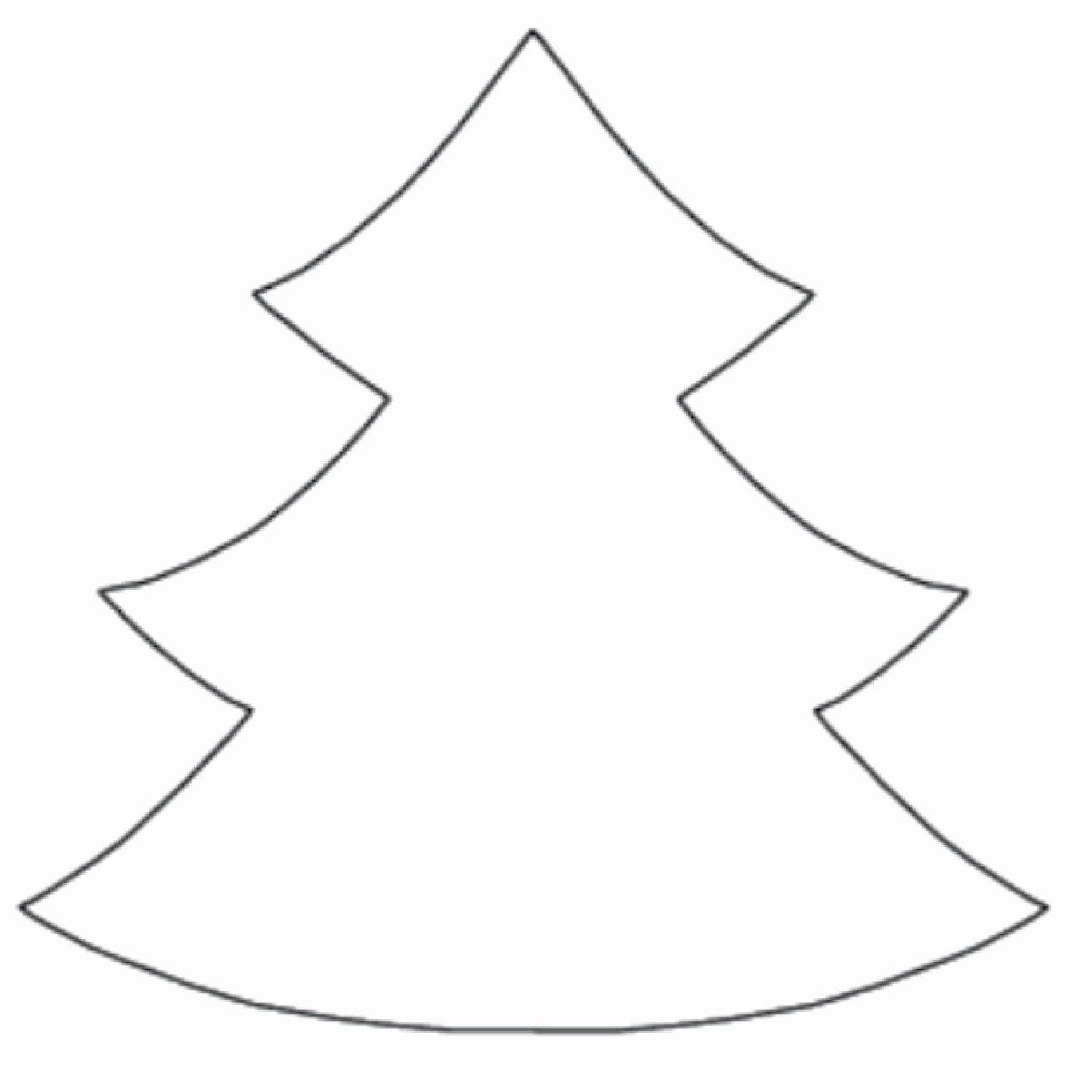 Free Printable Christmas Tree Template Luxury Christmas Tree Outline Clipart Best