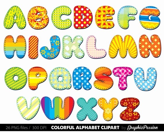 Free Printable Clip Art Letters Lovely Alphabet Clipart Color Alphabet Digital Alphabet Letters