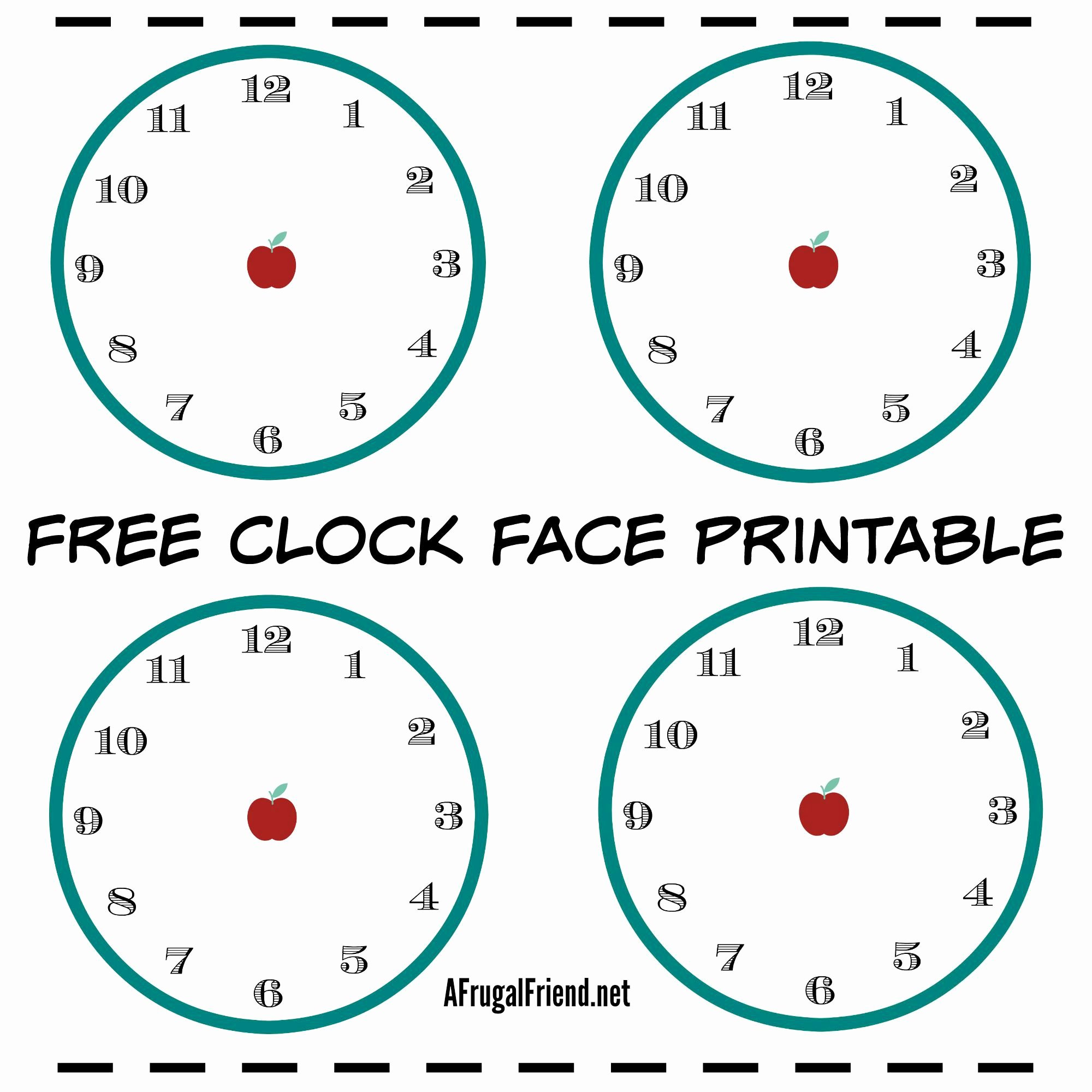 Free Printable Clock Faces Best Of Free Clock Face Printable with A Twist for Kids