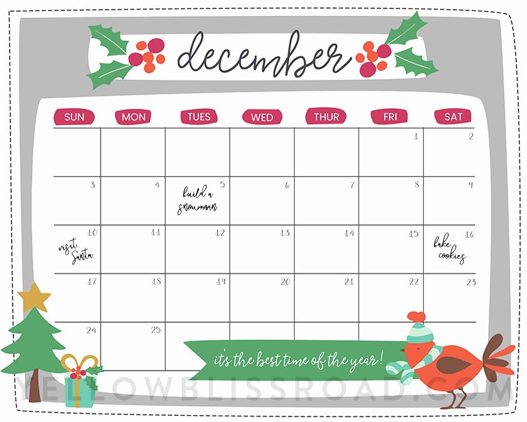 Free Printable Countdown Calendar Unique Free Printable Christmas Countdown Calendar for December