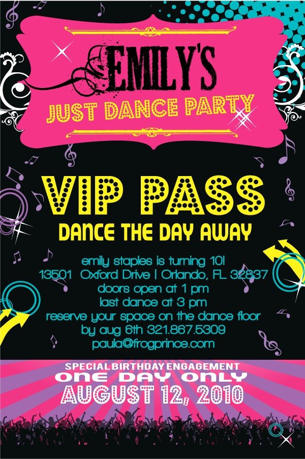 Free Printable Dance Party Invitations Fresh 25 Best Ideas About Dance Parties On Pinterest