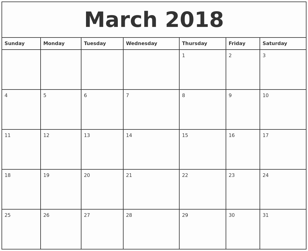 Free Printable Editable Calendar New March 2018 Calendar Editable Printable Free