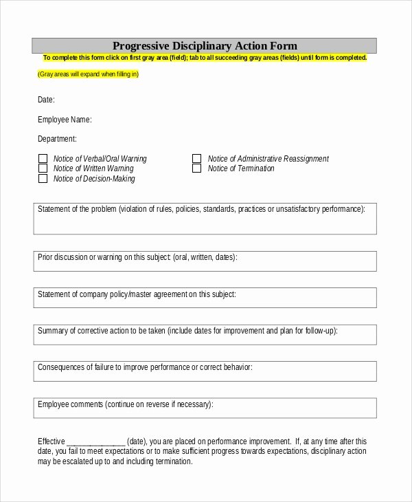 Free Printable Employee Disciplinary forms Beautiful Free Printable Employee Discipline form Template 4983