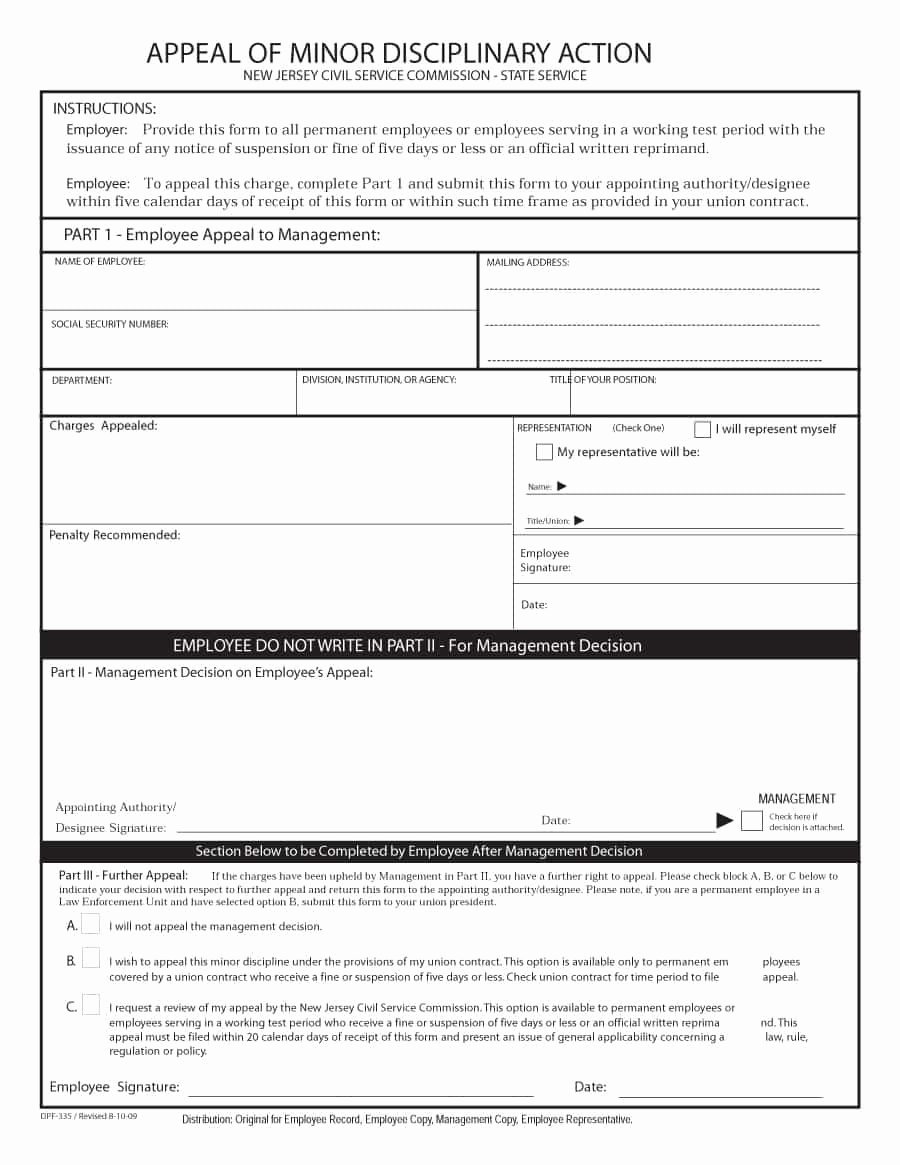 Free Printable Employee Disciplinary forms Inspirational Employee Write Up Template