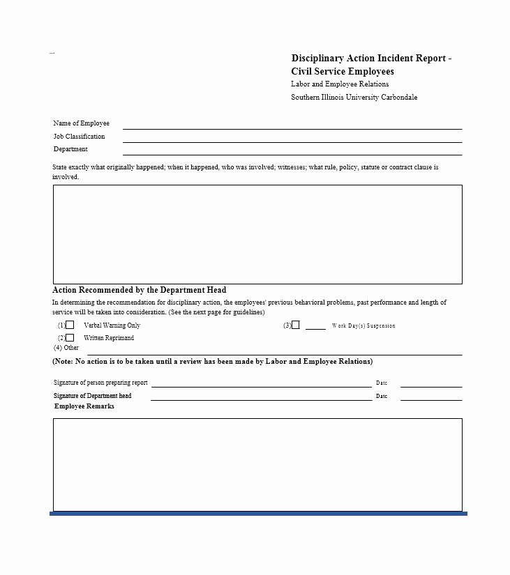 Free Printable Employee Disciplinary forms Lovely 40 Employee Disciplinary Action forms Template Lab