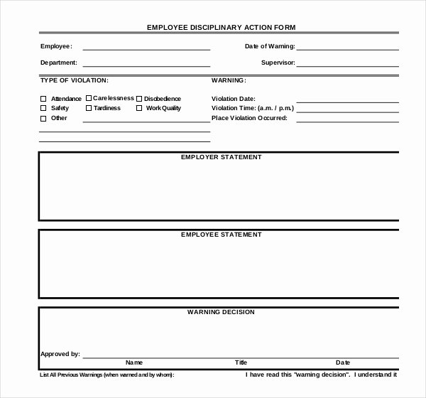 Free Printable Employee Disciplinary forms Luxury 13 Employees Write Up Templates – Free Sample Example