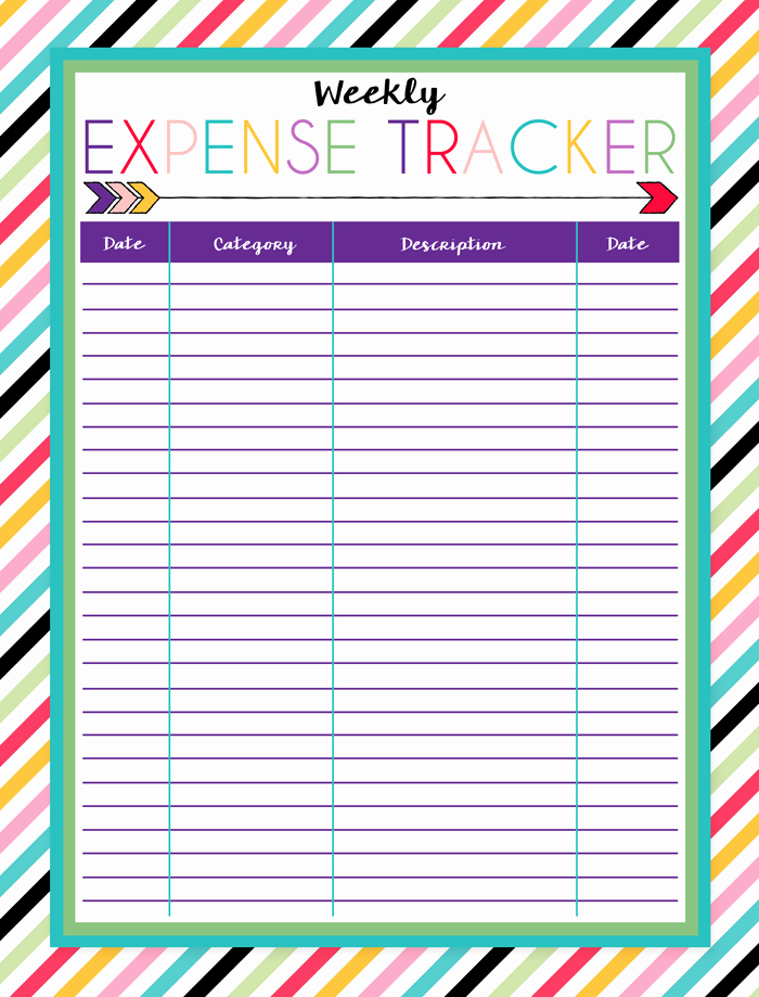 Free Printable Expense Log Elegant Free Expense Tracker Printable