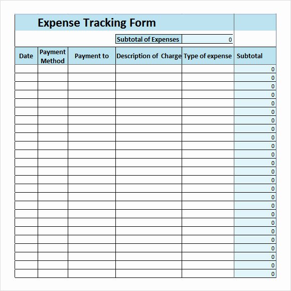Free Printable Expense Log Fresh Free 7 Sample Expense Tracking Templates In Pdf