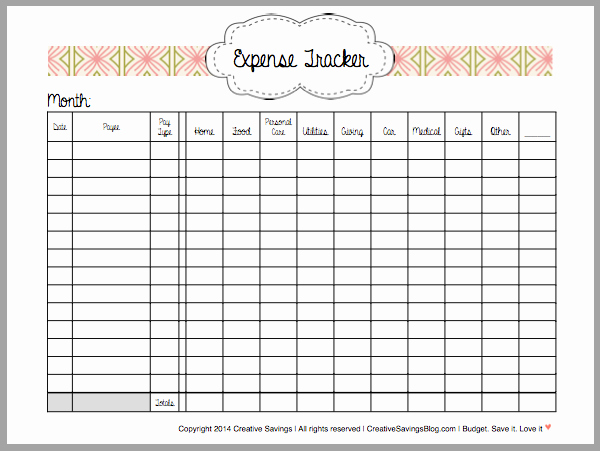 Free Printable Expense Log Luxury This Free Printable Expense Tracker Keeps Tabs On All Your