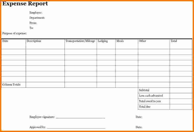 Free Printable Expense Log New Printable Expense Report