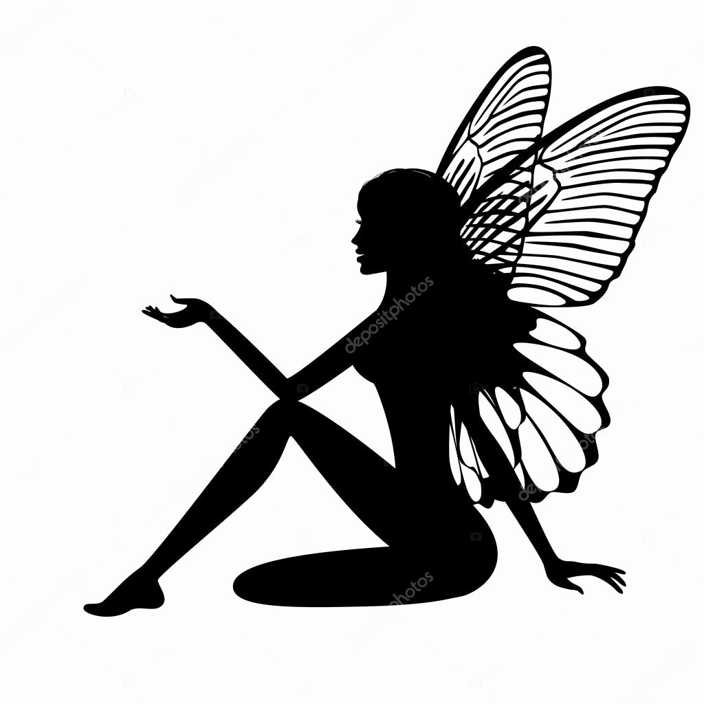 Free Printable Fairy Silhouette Inspirational Silhouette Of Fairy — Stock Vector © Ferdiperdozniy
