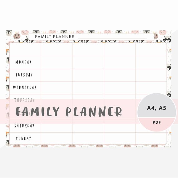 Free Printable Family Calendar Luxury Printable Family Planner Family Planner to Print Printable