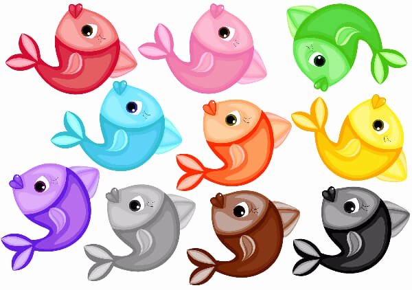 Free Printable Fish Pictures Beautiful Colorful Fish Stickers