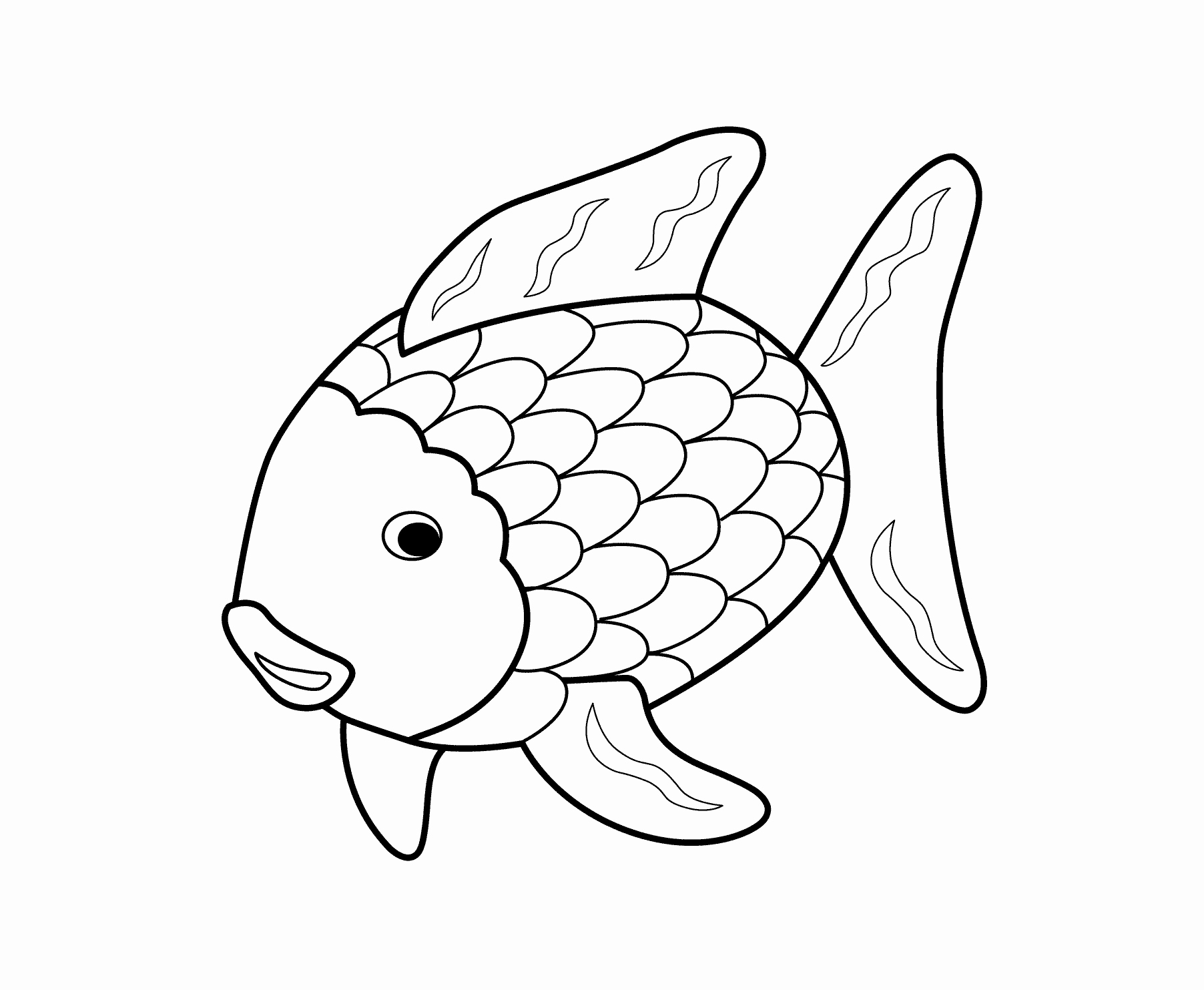 Free Printable Fish Pictures Best Of Rainbow Fish Coloring Page Coloring Home