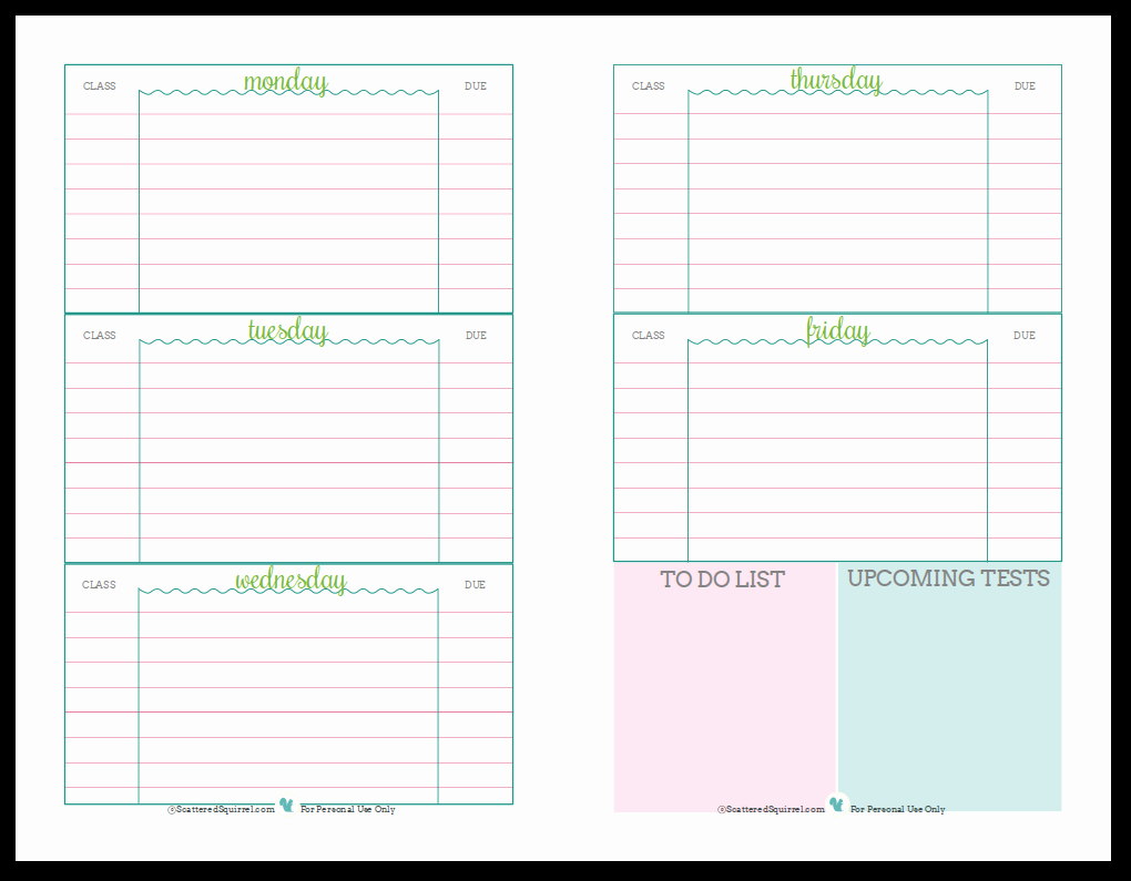 Free Printable Homework Planner Best Of Getting Ready for Back to School Student Planner Printables