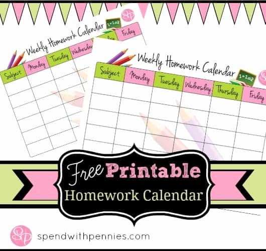 Free Printable Homework Planner Inspirational Free Printable Weekly Homework Calendars Plus 5 Great