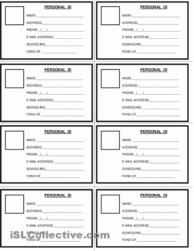 Free Printable Id Cards New ask Teaching Pinterest Id Cards