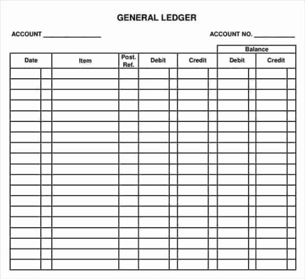 Free Printable Ledger Paper Inspirational 12 Excel General Ledger Templates Excel Templates