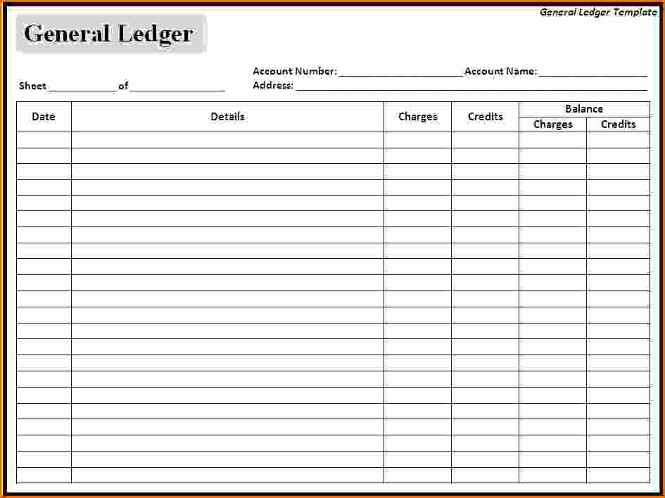 Free Printable Ledger Paper New General Ledger Template