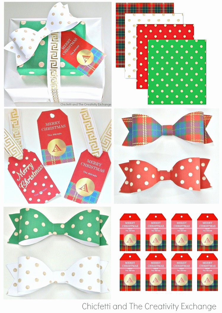 Free Printable Name Cards Inspirational Free Christmas Printables Gift Tags Wrap Paper and Bows