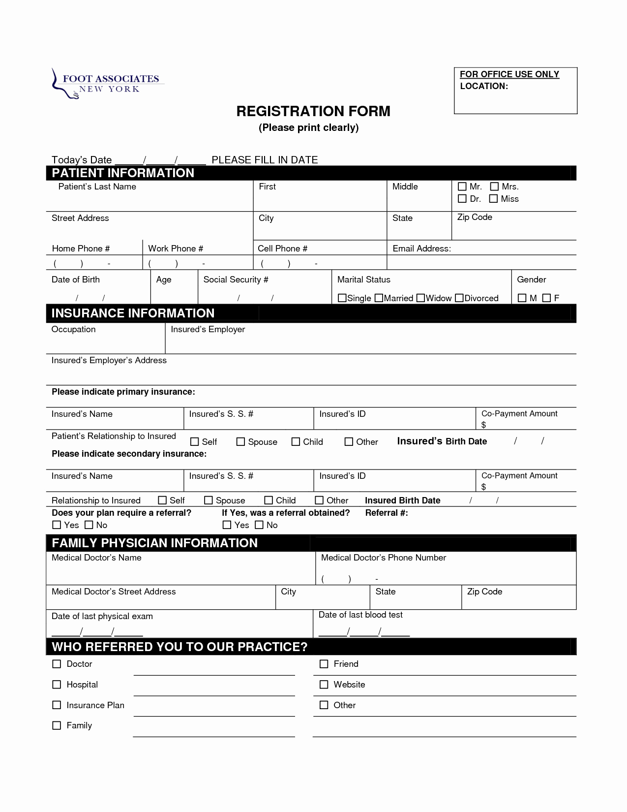 Free Printable Office forms Inspirational Best S Of Medical Fice forms Templates Free