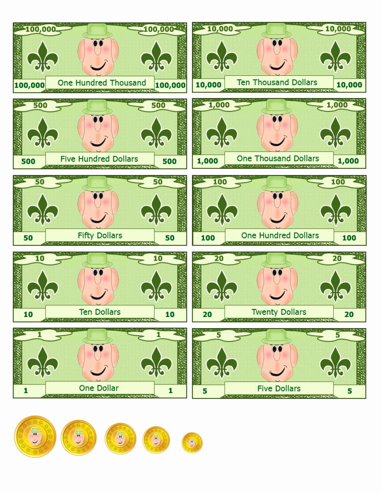 Free Printable Play Money Inspirational Printable Play Money 15
