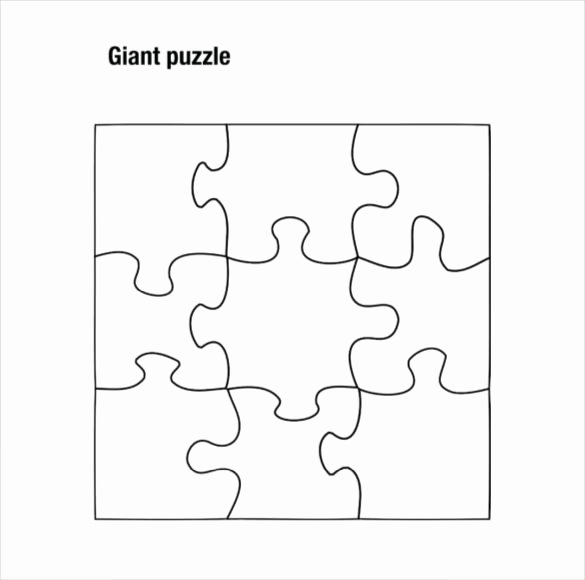 Free Printable Puzzle Pieces Template New 9 Piece Puzzle Template