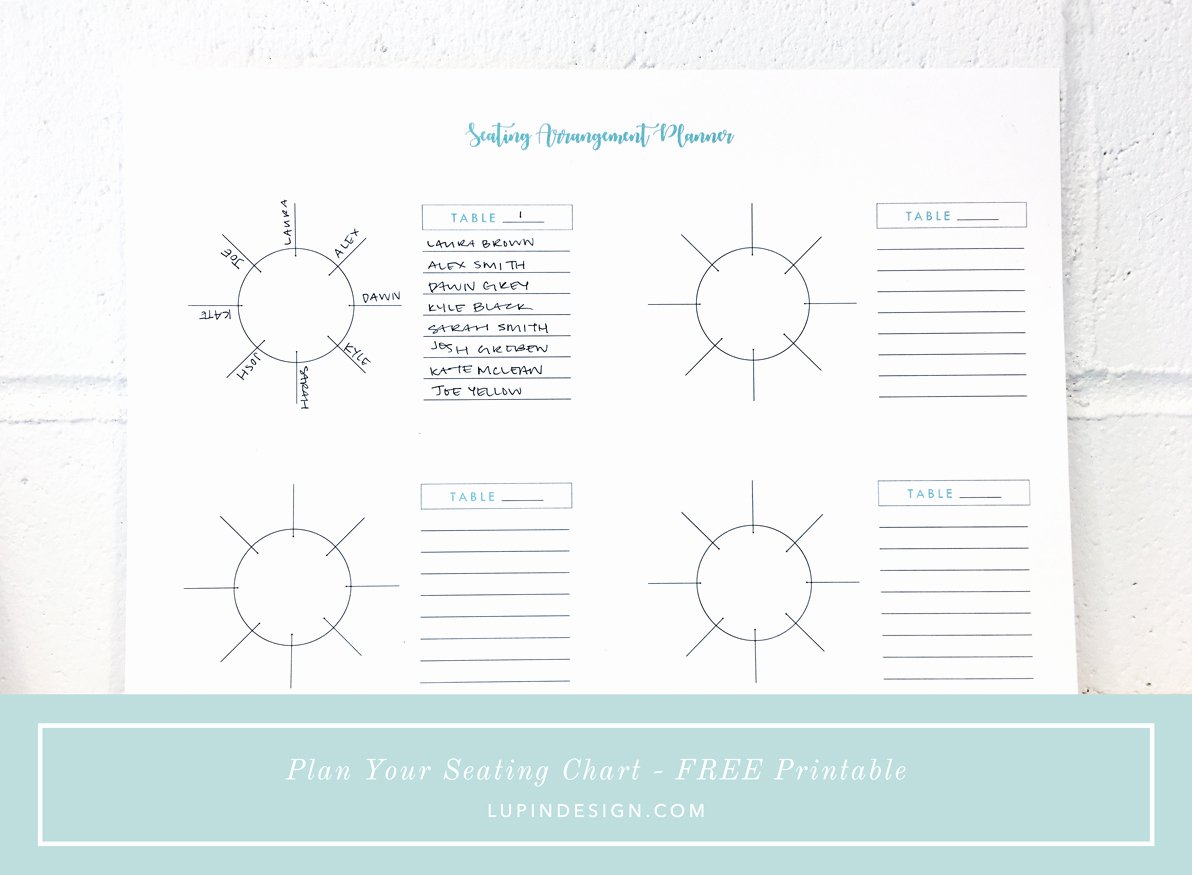 Free Printable Seating Chart Elegant Plan Your Seating Chart – Free Printable