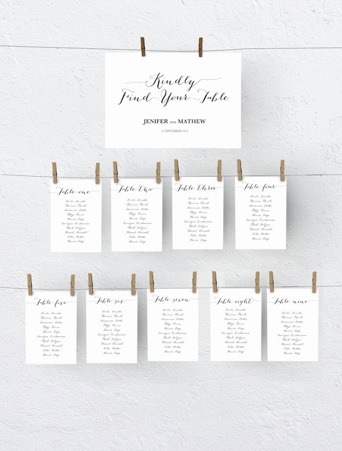Free Printable Seating Chart New 12 Perfectly organized Seating Charts From Etsy