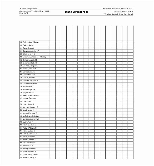 Free Printable Spreadsheet Template Awesome 10 Free Simple Blank Spreadsheet Template