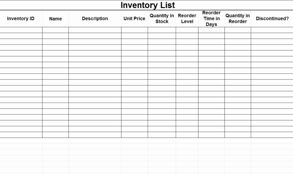 Free Printable Spreadsheet Template Luxury Free Printable Inventory Sheets Spreadsheet Templates