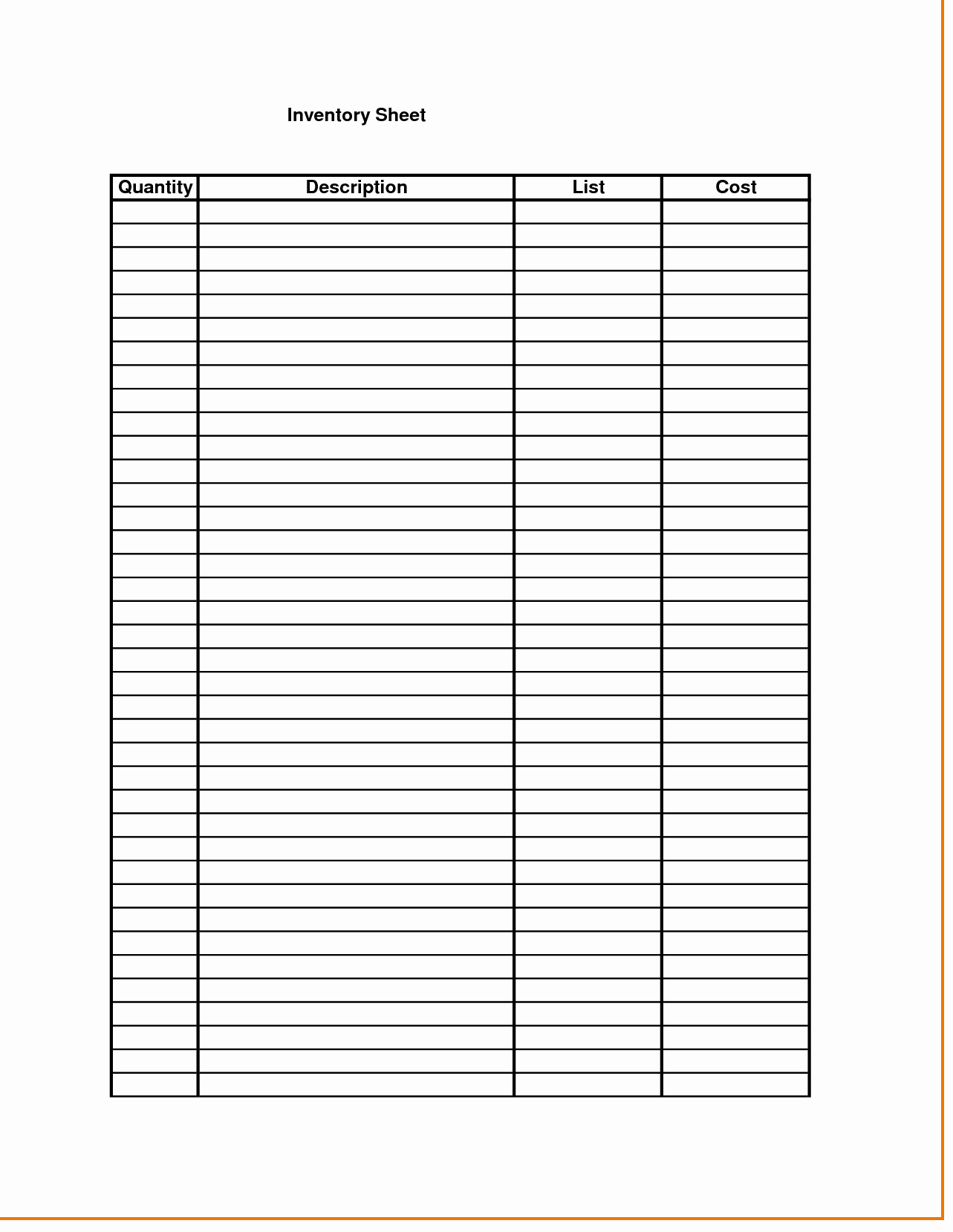 Free Printable Spreadsheet Template Luxury Inventory Spreadsheet Templates Inventory Spreadsheet