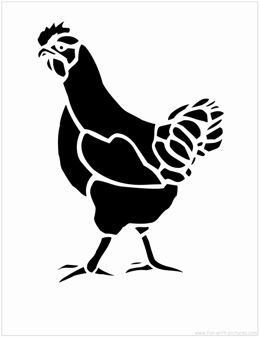 Free Printable Stencils for Painting Lovely Printable Stencil Picture Chicken Stencil Free
