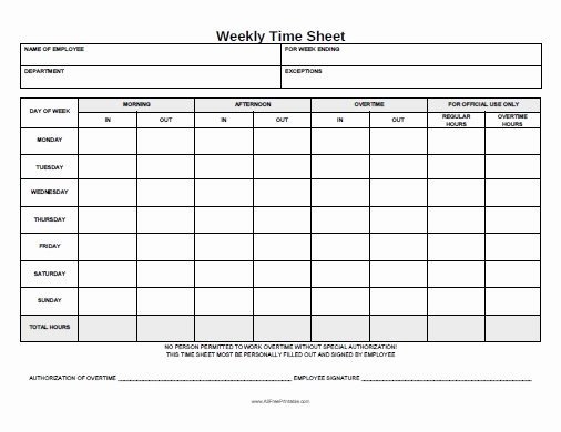 Free Printable Time Cards Awesome Weekly Time Sheet Free Printable Allfreeprintable