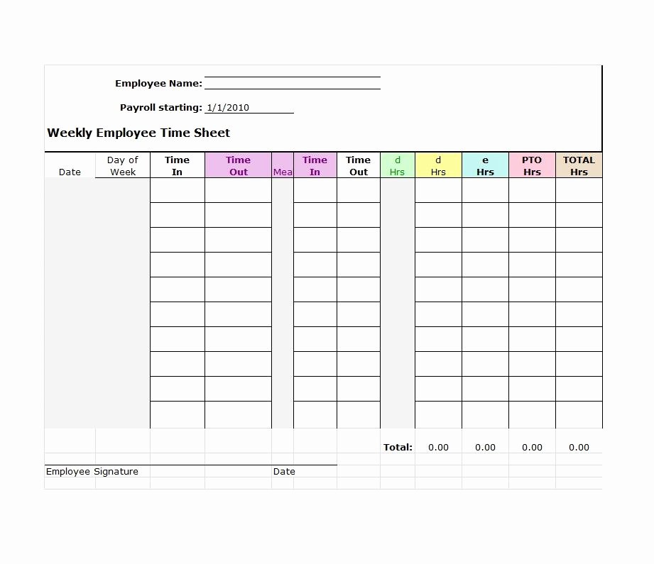 Free Printable Time Cards Luxury 40 Free Timesheet Templates [in Excel] Template Lab