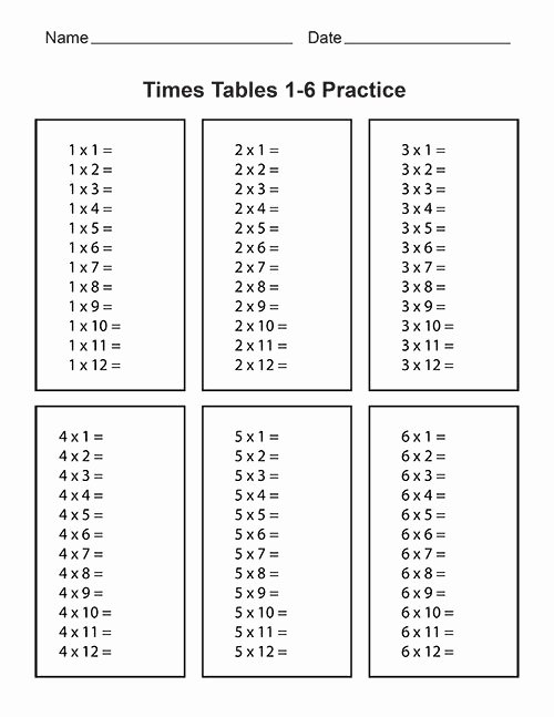 Free Printable Times Tables Worksheets Beautiful Blank Times Table Learning tools Pinterest