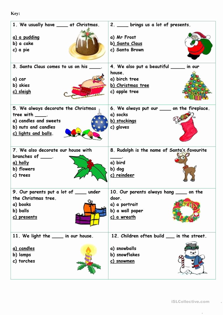 Free Printable Vocabulary Worksheets Unique Christmas Vocabulary Quiz Worksheet Free Esl Printable