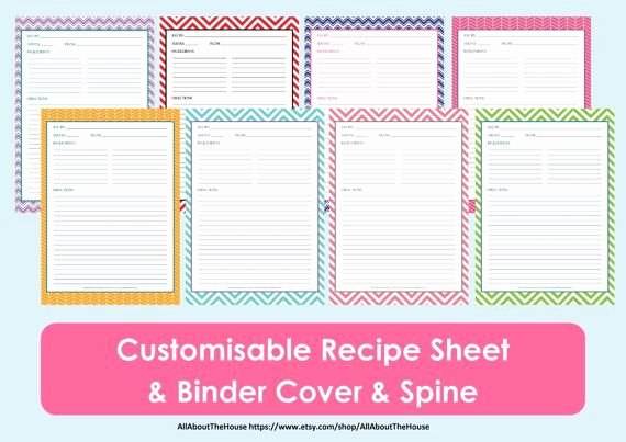 Free Recipe Binder Templates New 30 Of Free Printable Recipe Book Template