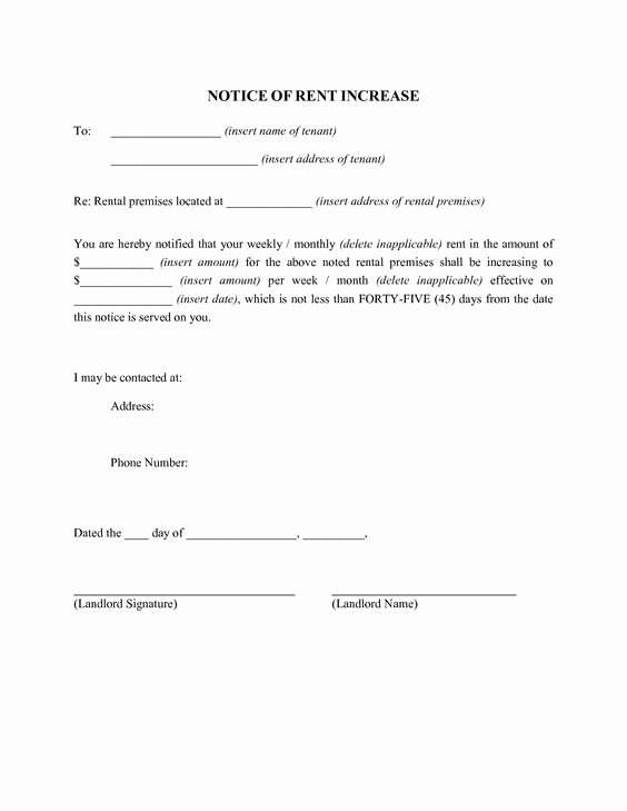 Free Rent Increase form Beautiful Coverletterexamples Part 30 Rent Increase Sample