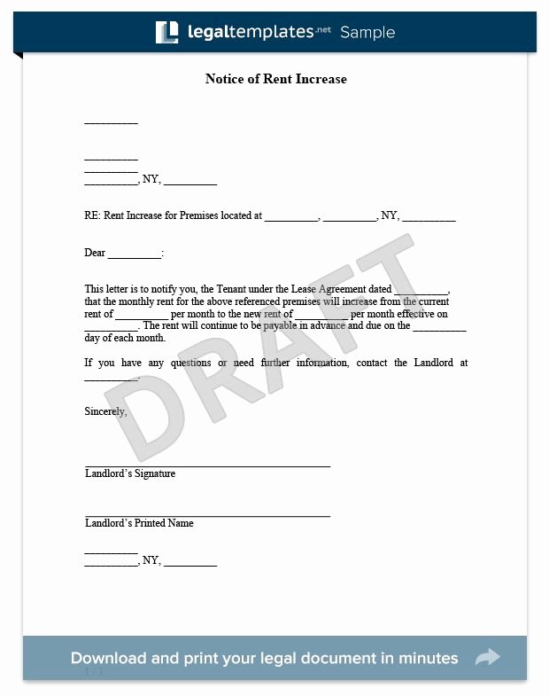 Free Rent Increase form Lovely 17 Best Images About Legal Document Samples On Pinterest