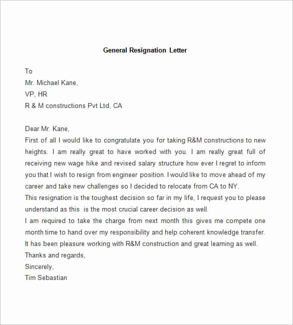 Free Sample Resignation Letter Beautiful 69 Resignation Letter Template Word Pdf Ipages