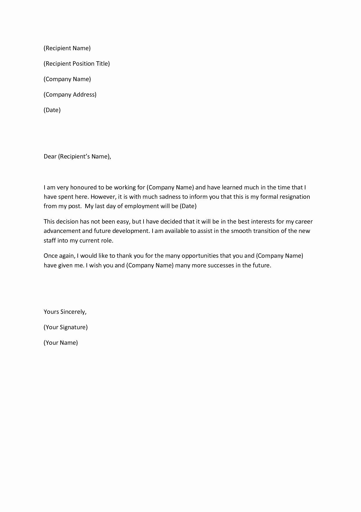 Free Sample Resignation Letter Beautiful Best 25 formal Resignation Letter Sample Ideas On