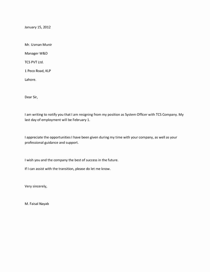 Free Sample Resignation Letter Best Of How to Write A Proper Resignation Letter Images