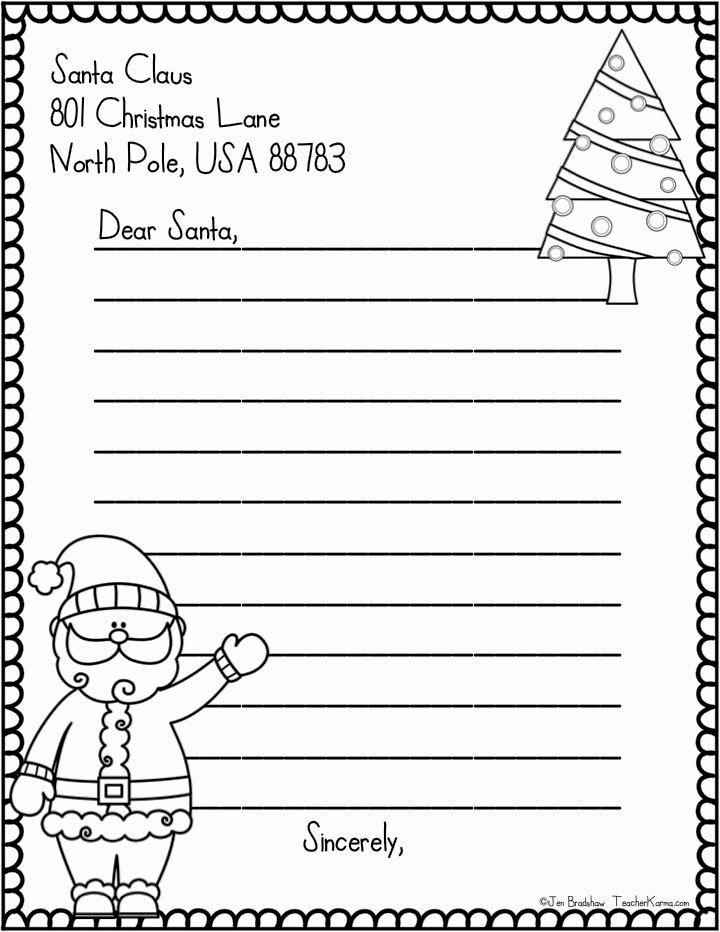 Free Santa Letter Template Awesome Letter to Santa Template Free
