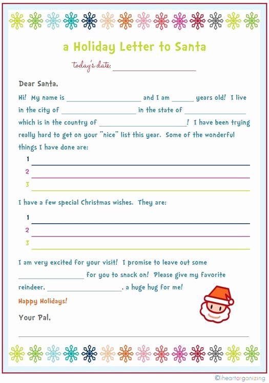 Free Santa Letter Template Best Of 20 Free Printable Letters to Santa Templates Spaceships