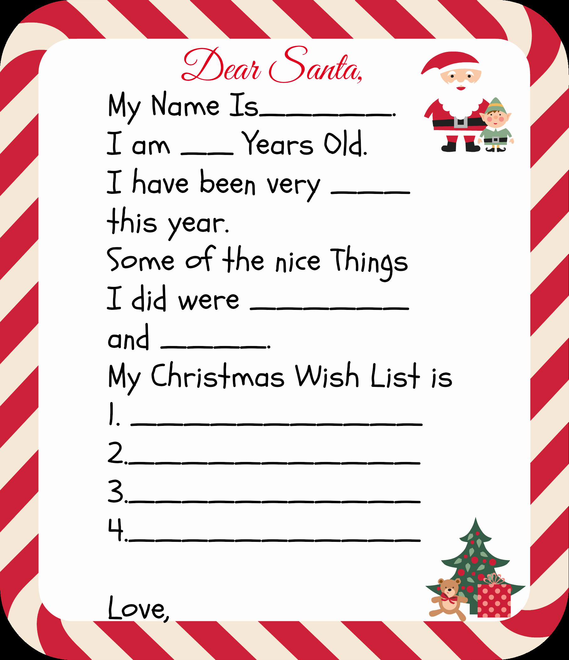 Free Santa Letter Template Lovely Free Printable Santa Letters for Kids