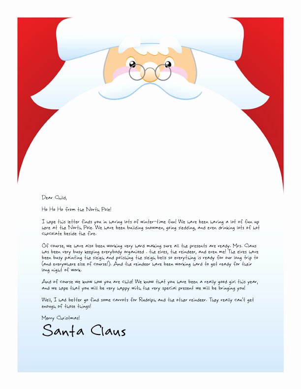 Free Santa Letter Template New Easy Free Letters From Santa