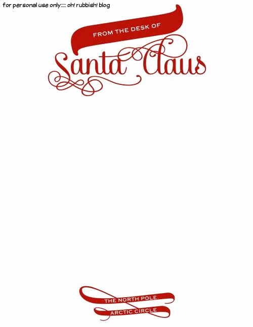 Free Santa Letter Template Unique Santa Claus Letter Oh Rubbish Blog